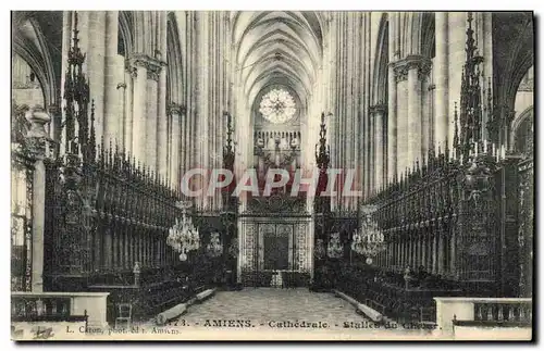 Cartes postales Amiens Cathedrale Stalles du Choeur