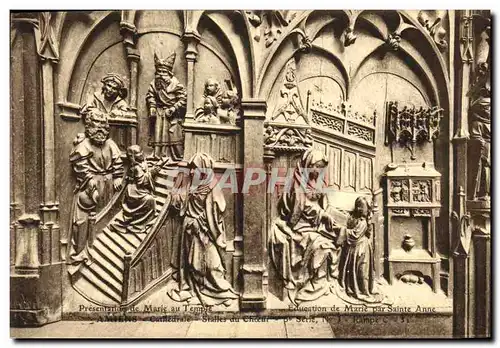 Cartes postales Amiens Cathedrale Stalles du Choeur Marie au temple Education de Marie par Sainte Anne