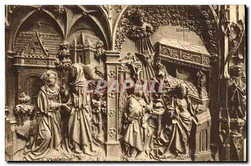 Cartes postales Amiens Cathedrale Stalles du choeur La visitation L annonciation