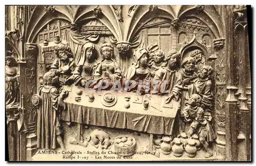 Cartes postales Amiens Cathedrale Stalles du Choeur Rampe Les Noces de Cana