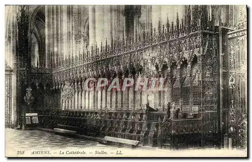 Ansichtskarte AK Amiens La Cathedrale Stalles