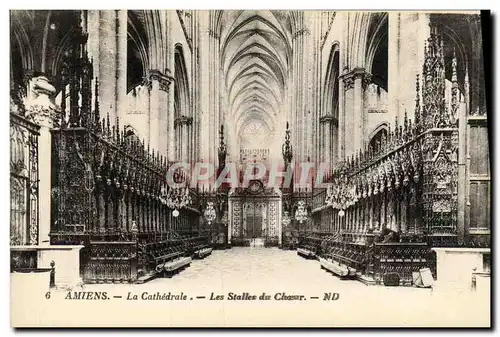 Ansichtskarte AK Amiens La Cathedrale Les Stalles du Choeur