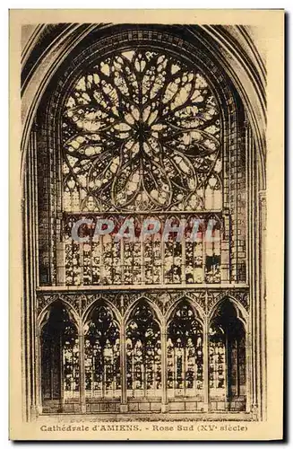 Cartes postales Amiens Cathedrale Rose Sud