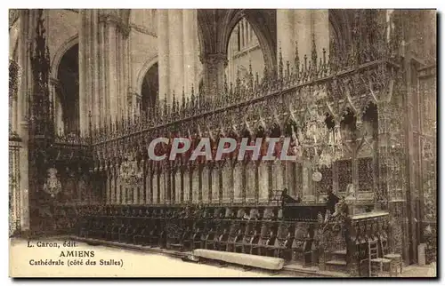 Ansichtskarte AK Amiens Cathedrale Cote des stalles