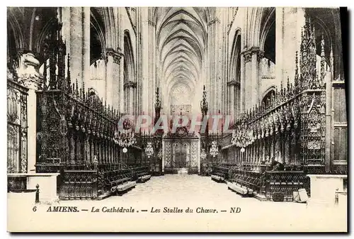 Ansichtskarte AK Amiens La Cathedrale Les Stalles du Choeur