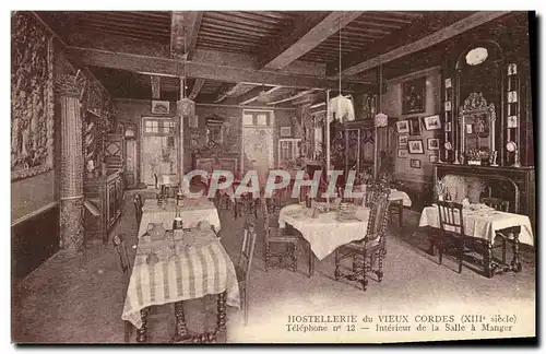 Cartes postales Hostellerie du Vieux Cordes Interieur de la salle a manger