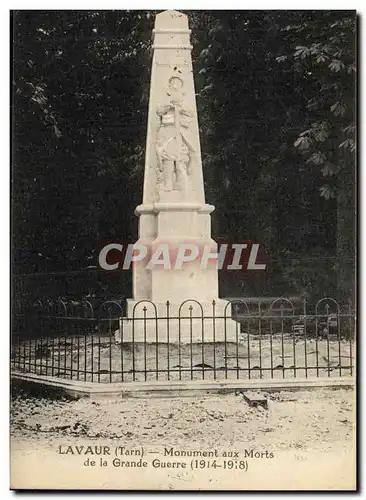 Cartes postales Lavaur Monument aux Morts de la Grande Guerre Militaria