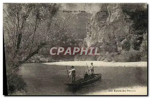 Cartes postales Gorges du Tarn Entree des Detroits Barque