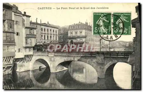 Cartes postales Castres Le Pont Neuf et le Quai Jacobins