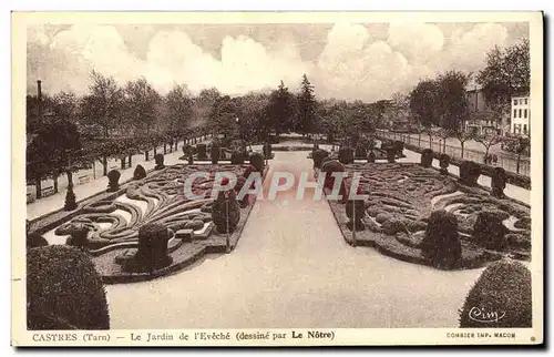 Cartes postales Castres Le Jardin de L Eveche dessine par le Notre