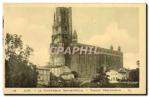 Cartes postales Albi La Cathedrale Sainte Cecile Facade Meridionale