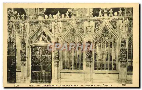 Cartes postales Albi La Cathedrale Sainte Cecile Entree Du Choeur