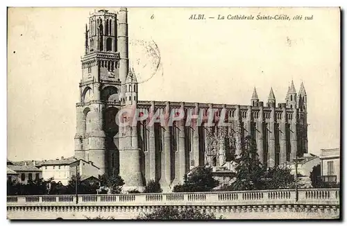 Ansichtskarte AK Albi Bas Cote de la Cathedrale Ste Cecile Cote Sud