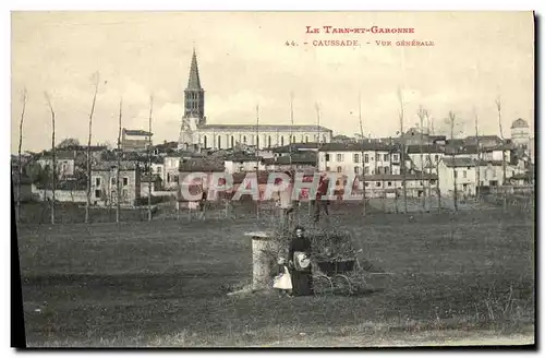 Ansichtskarte AK Le Tarn et Garonne Caussade Vue Generale Femme Enfant Poussette