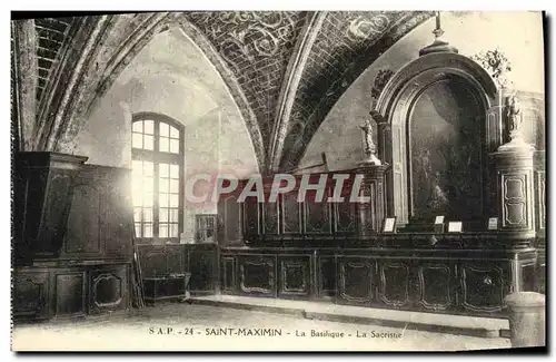 Cartes postales Sainte Maximin La Basilique La Sacristie