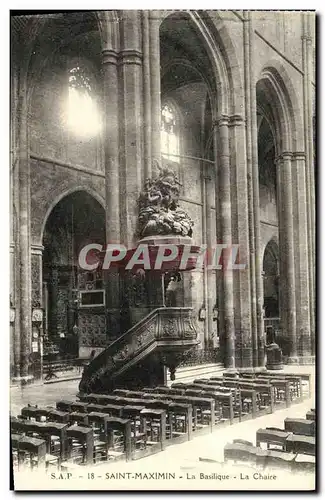 Cartes postales Sainte Maximin La Basilique La chaire