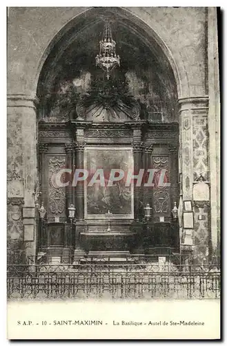 Ansichtskarte AK Sainte Maximin La Basilique Autel de Ste Madeleine