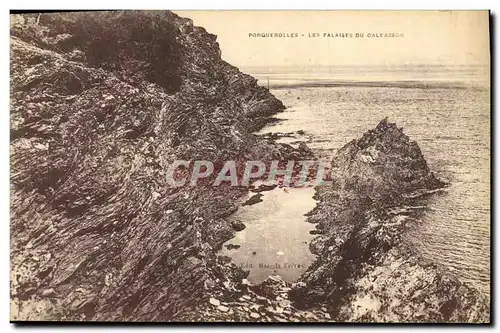 Ansichtskarte AK Porquerolles Les Falaises Du Galeasson