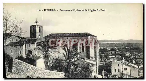 Cartes postales Hyeres Panorama d Hyeres et de L Eglise St Paul