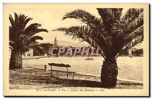 Cartes postales Sanary Vue a Travers les Palmiers