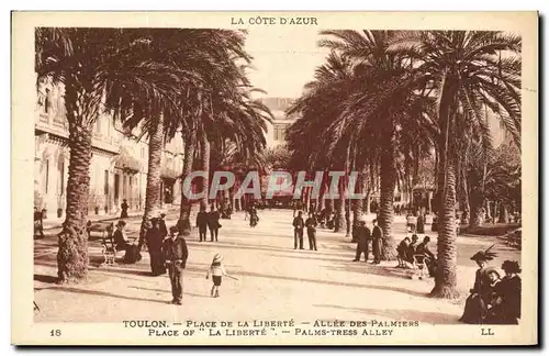 Cartes postales Toulon Place De La Liberte Allee Des Palmiers