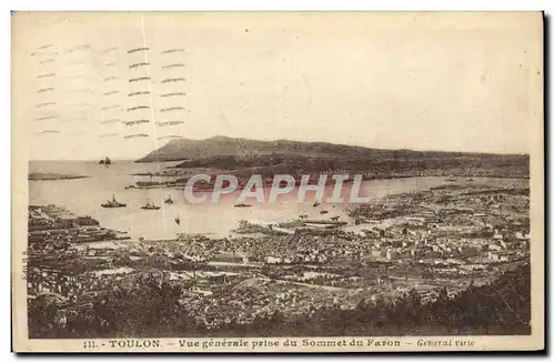 Cartes postales Toulon Vue Generale Prise Du Sommet du Faron