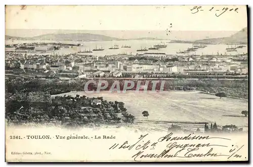 Cartes postales Toulon Vue Generale La Rade