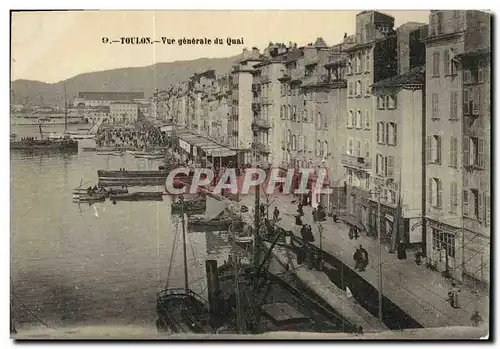 Cartes postales Toulon Vue Generale du Quai Bateaux