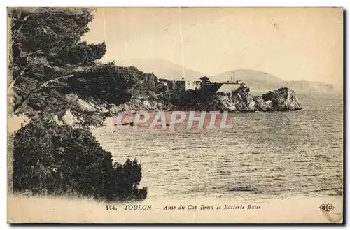 Cartes postales Toulon Anse du Cap Brun et Batterier Basse