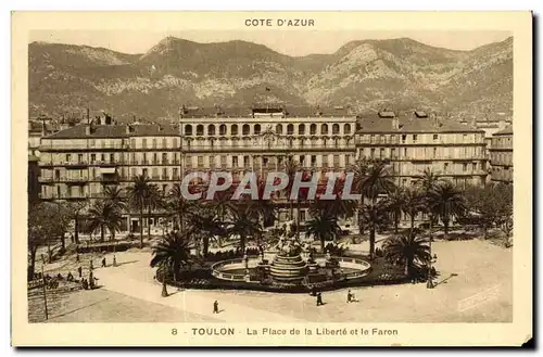 Cartes postales Toulon La Place de La Liberte et le Faron