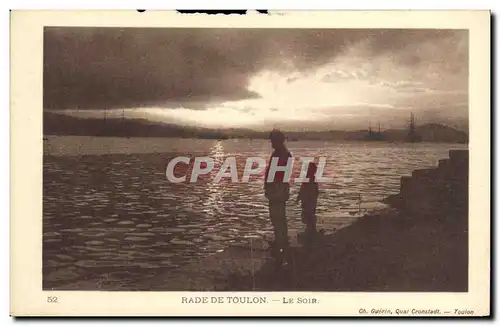 Cartes postales Toulon Rade De Le Soir