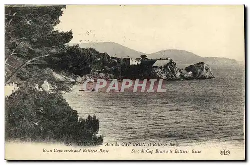 Cartes postales Toulon Anse du Cap Brun et Batterie Base