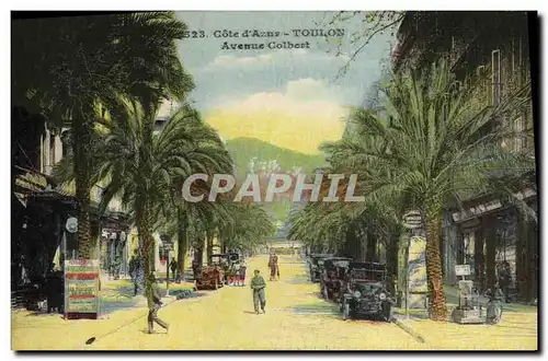 Cartes postales Toulon Avenue Colbert Automobile