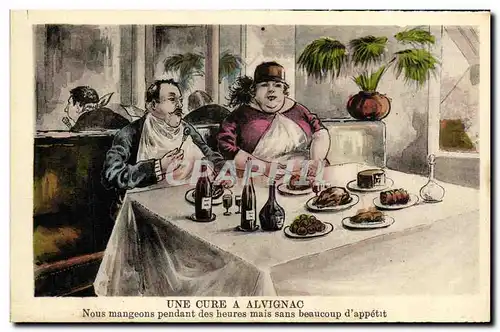Cartes postales Une Cure A Alvignac Nous mangeons pendant des Heures mais sans beaucoup