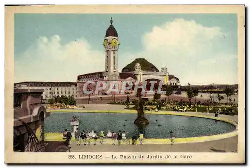 Cartes postales Limoges Le Bassin du Jardin de la Gare
