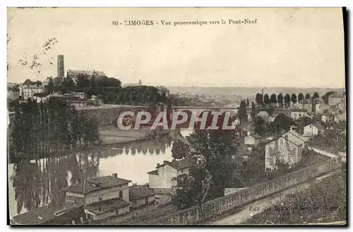Cartes postales Limoges Vue Panoramique vers le Pont Neuf
