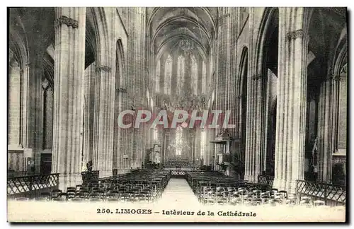 Cartes postales Limoges Interieur de la Cathedrale