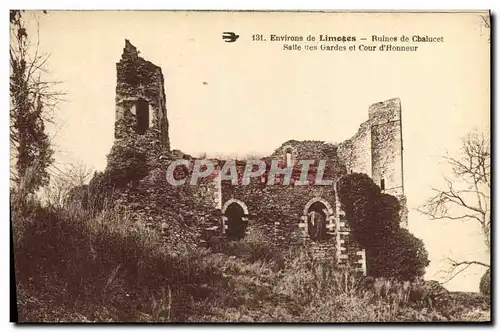 Cartes postales Limoges Ruines de Chalucet Salle des Gardes et Cour D Honneur