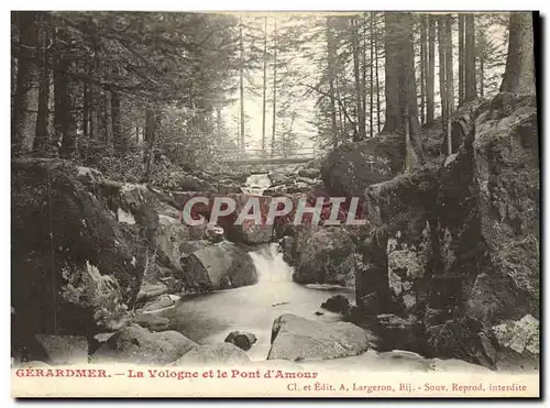 Ansichtskarte AK Gerardmer La Vologne et le Pont d Amour