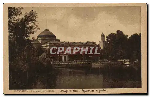 Cartes postales Wiesbaden Kurhaus Gartenseite