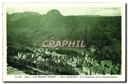 Cartes postales Le Mont Dore Vue Generale Le Capucin et le Funiculaire