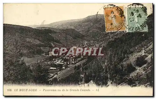 Cartes postales Le Mont Dore Panorama Vu De La Grande Cascade