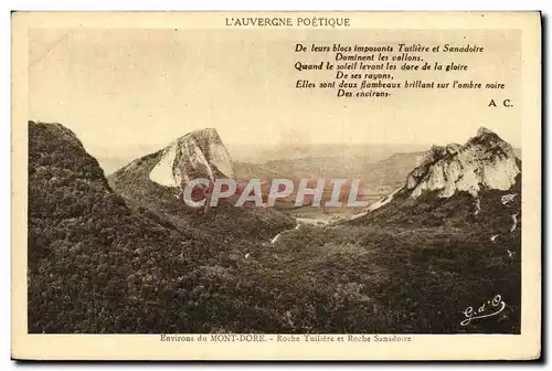 Cartes postales Mont Dore Roche Tuiliere et Roche Sanadoire