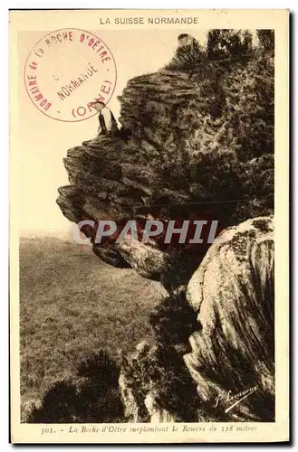Cartes postales La Suisse Normande La roche d Oetre surplombant la Rouvre