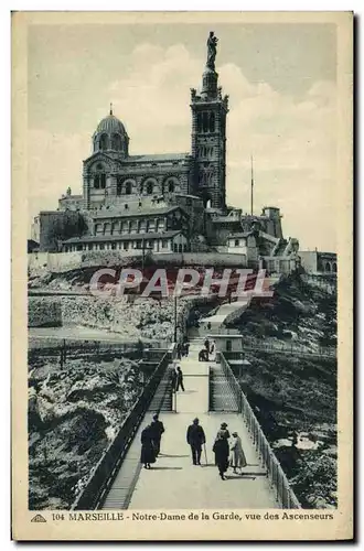 Ansichtskarte AK Marseille Notre Dame de la Garde Vue des Ascenseurs