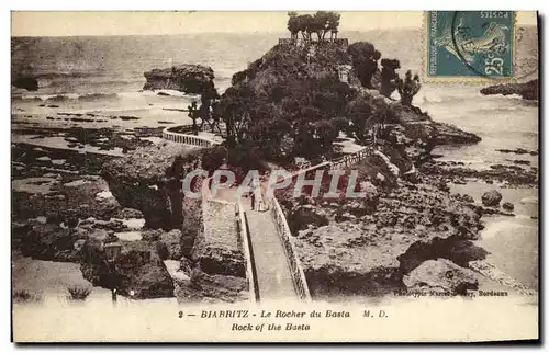 Cartes postales Biarritz Le Rocher Du Basta