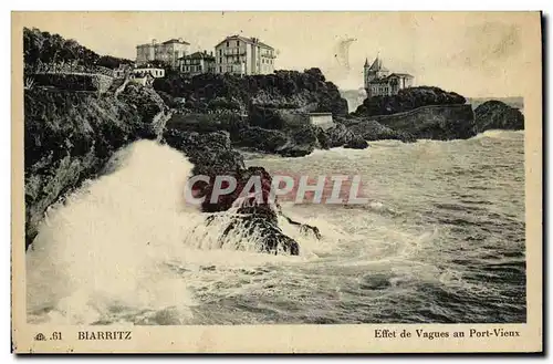 Ansichtskarte AK Biarritz Effet De Vagues Au Port Vieux