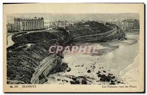 Cartes postales Biarritz Les Falaises Vues Du Phare