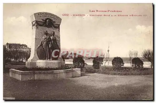 Cartes postales Biarritz Monument erige a La Memoire d Edouard VII