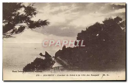 Ansichtskarte AK Biarritz Coucher De Soleil A la Cote Des Basques